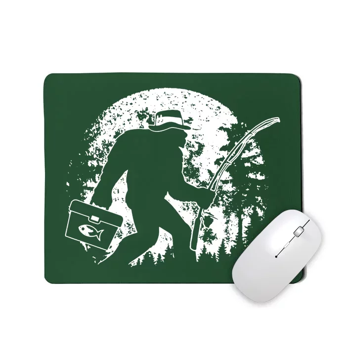 Vintage Big Foot Fishing Mousepad