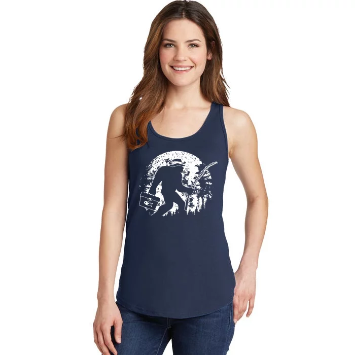 Vintage Big Foot Fishing Ladies Essential Tank