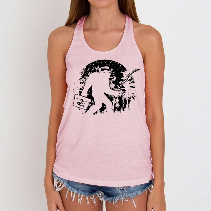 Vintage Big Foot Fishing Women's Knotted Racerback Tank