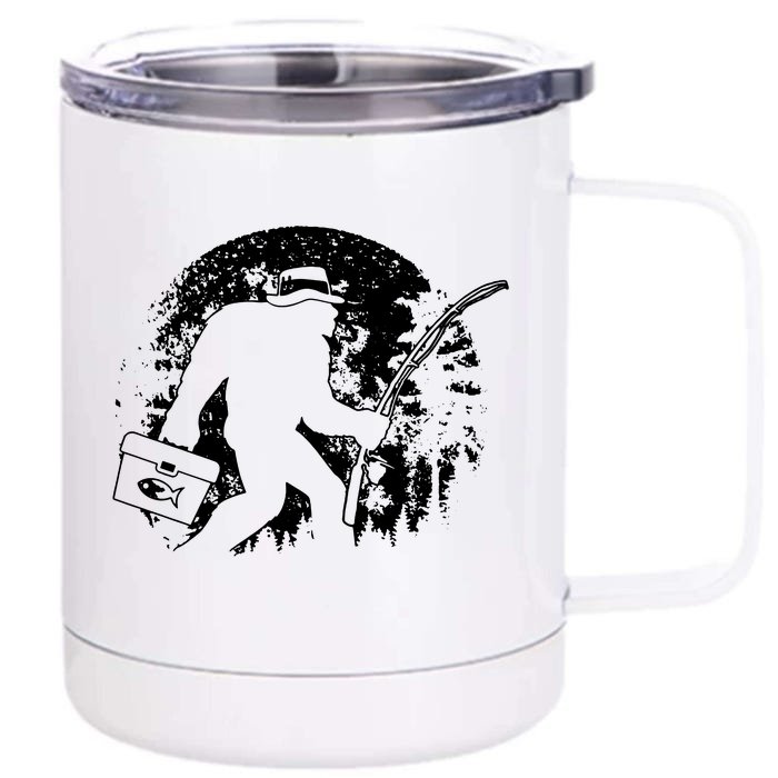 Vintage Big Foot Fishing Front & Back 12oz Stainless Steel Tumbler Cup