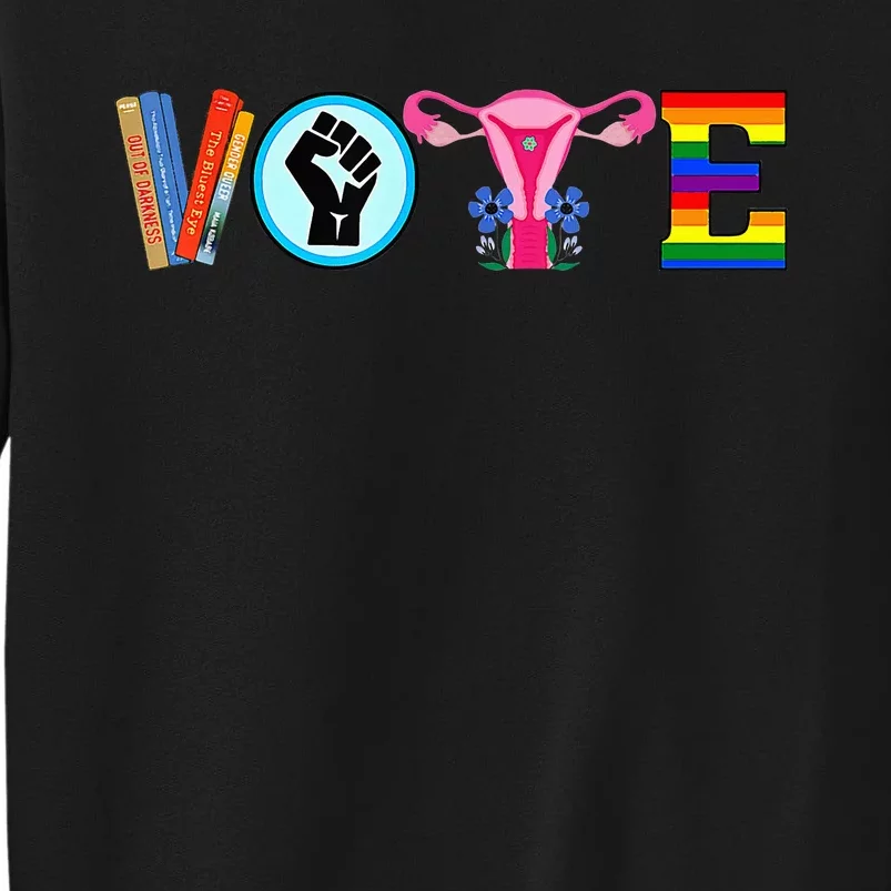 Vote Books Fist Ovaries Lgtbq Sweatshirt