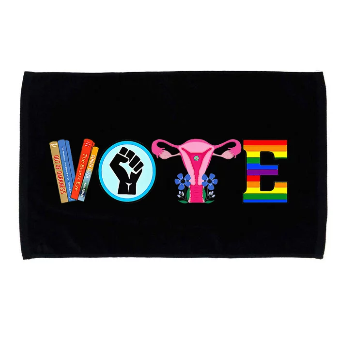 Vote Books Fist Ovaries Lgtbq Microfiber Hand Towel