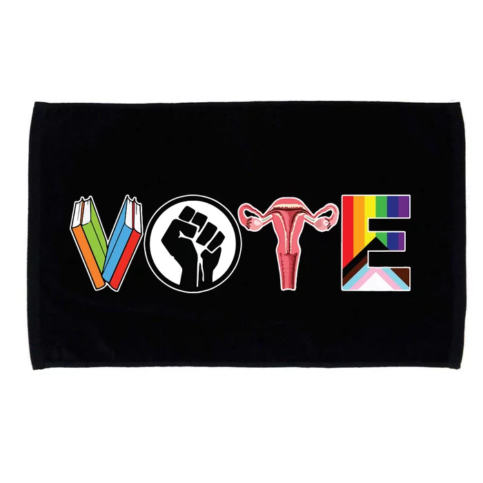 Vote Books Fist Ovaries Lgtbq Microfiber Hand Towel