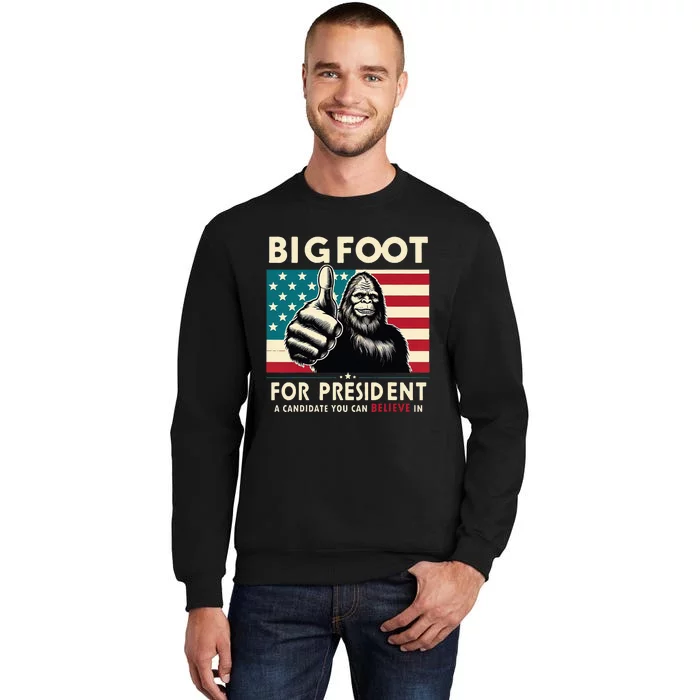 Vote Bigfoot For President 2024 Funny Election Sweatshirt