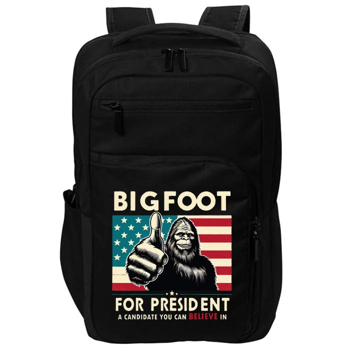 Vote Bigfoot For President 2024 Funny Election Impact Tech Backpack