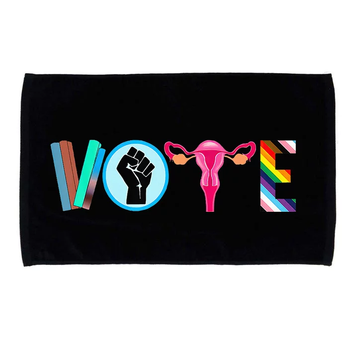 Vote Books Fist Ovaries Lgtbq Microfiber Hand Towel