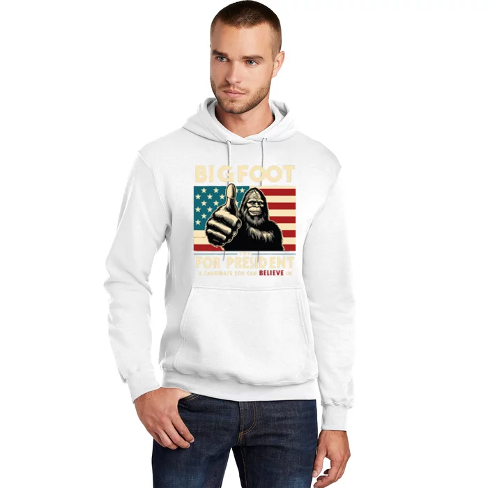 Vote Bigfoot For President 2024 Funny Election Hoodie