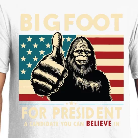 Vote Bigfoot For President 2024 Funny Election Pajama Set