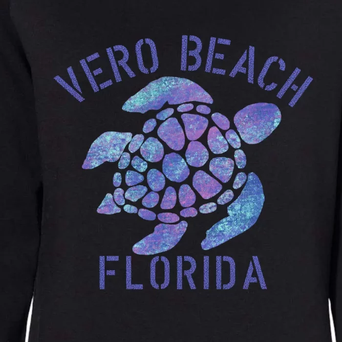 Vero Beach Fl Beach Design / Tribal Turtle Gift Womens California Wash Sweatshirt