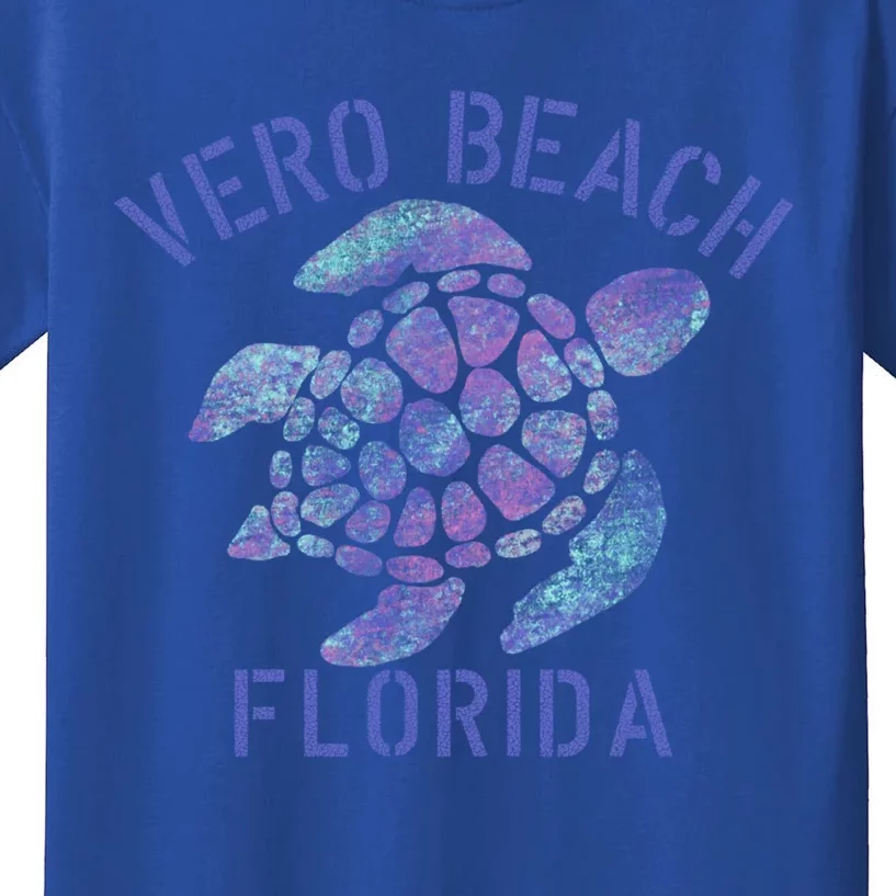 Vero Beach Fl Beach Design / Tribal Turtle Gift Kids T-Shirt