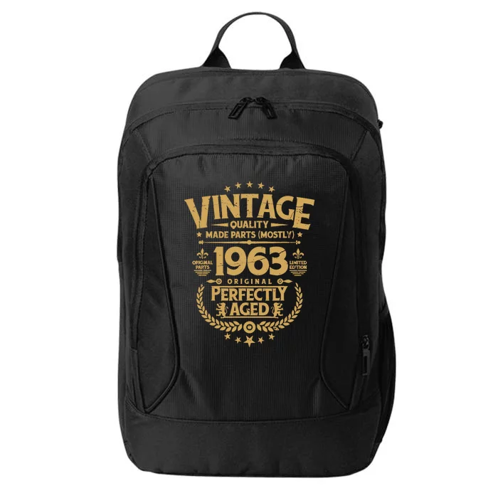 Vintage Birthday Funny For Him 1963 Perfectly Aged City Backpack