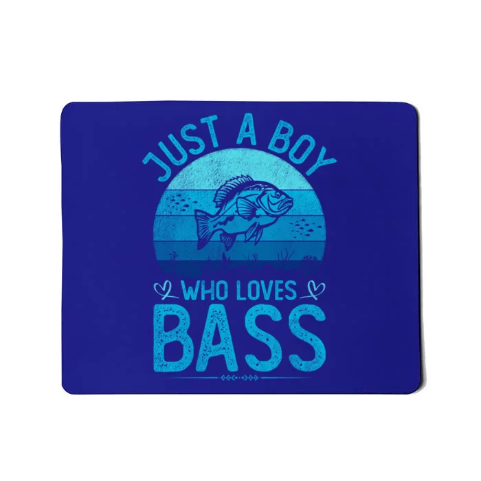 Vintage Bass Fish Just A Who Loves Bass Fish Fishing Gift Mousepad