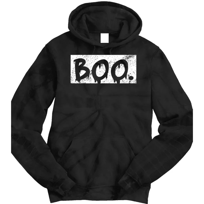 Vintage Boo Funny Lazy Halloween Costumes Tie Dye Hoodie