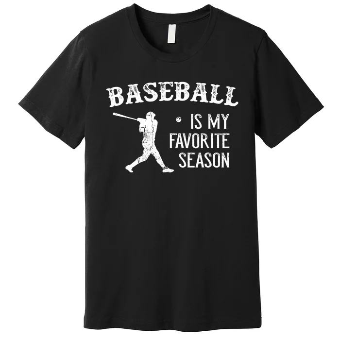 Vintage Baseball Favorite Season Premium T-Shirt