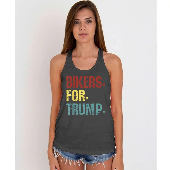 VINTAGE BIKERS FOR TRUMP 2024 Women's Knotted Racerback Tank