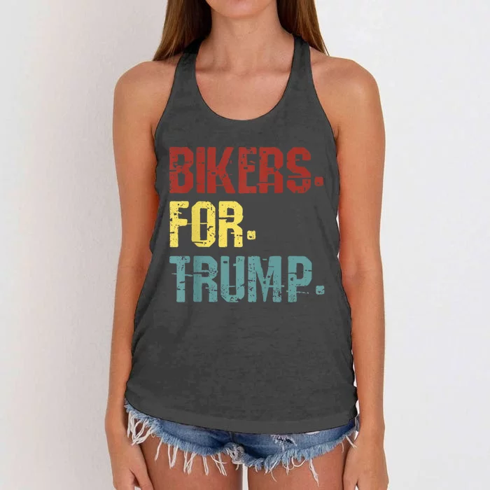 VINTAGE BIKERS FOR TRUMP 2024 Women's Knotted Racerback Tank