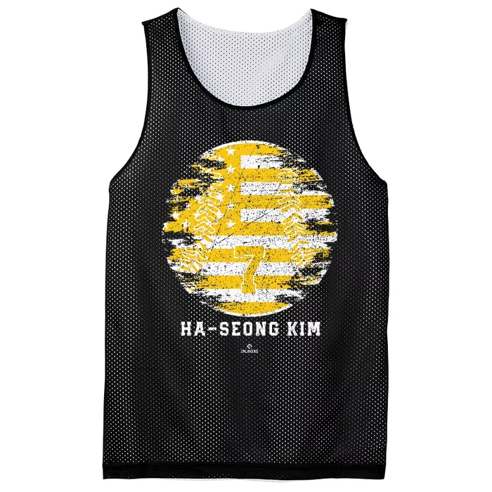 Vintage Baseball Flag Ha Seong Kim San Diego Mesh Reversible Basketball Jersey Tank