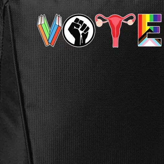 Vote Books Fist Ovaries Lgtbq City Backpack