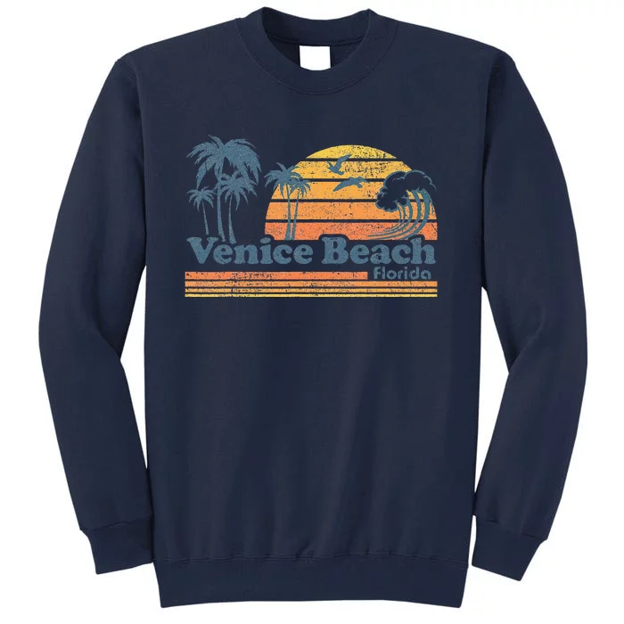 Venice Beach Florida Vintage Spring Break Vacation Retro Tall Sweatshirt