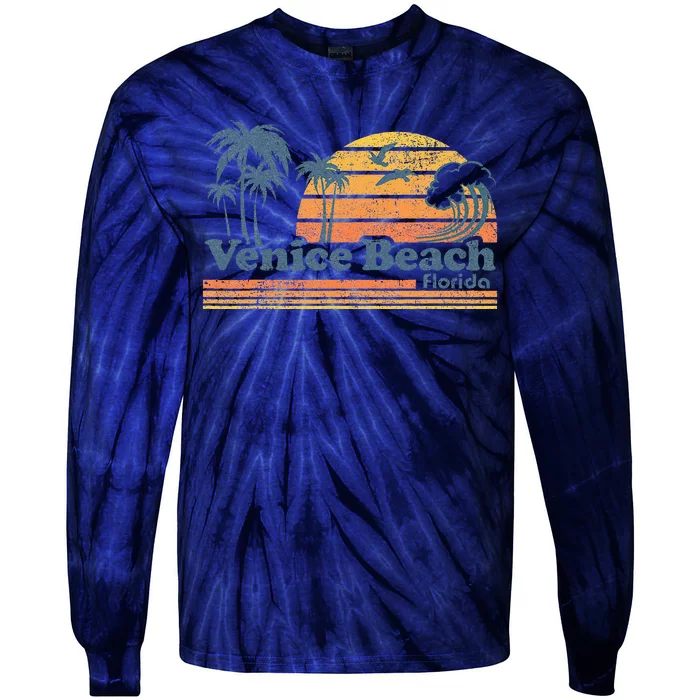 Venice Beach Florida Vintage Spring Break Vacation Retro Tie-Dye Long Sleeve Shirt