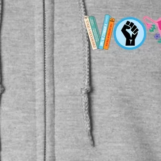 Vote Books Fist Ovaries Lgtbq Full Zip Hoodie