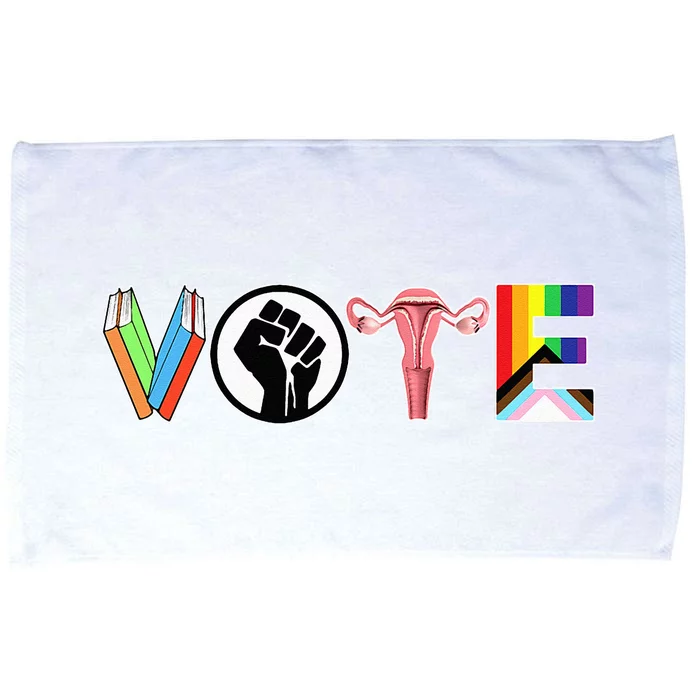 Vote Books Fist Ovaries Lgtbq Microfiber Hand Towel