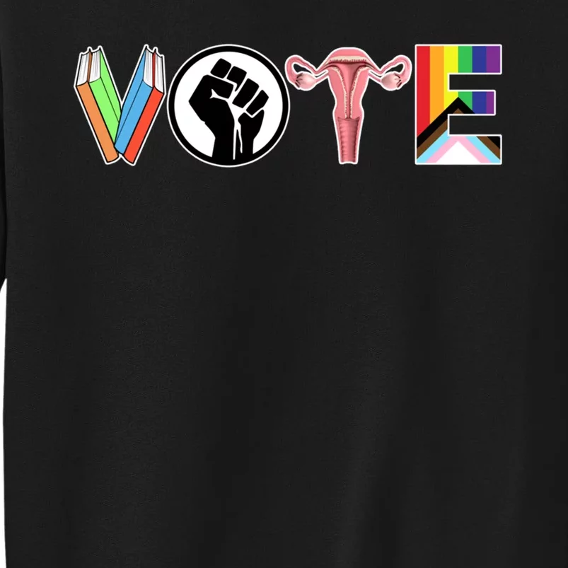 Vote Books Fist Ovaries Lgtbq Sweatshirt