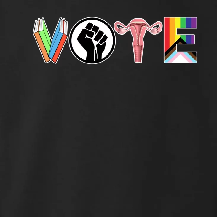 Vote Books Fist Ovaries Lgtbq Toddler Hoodie