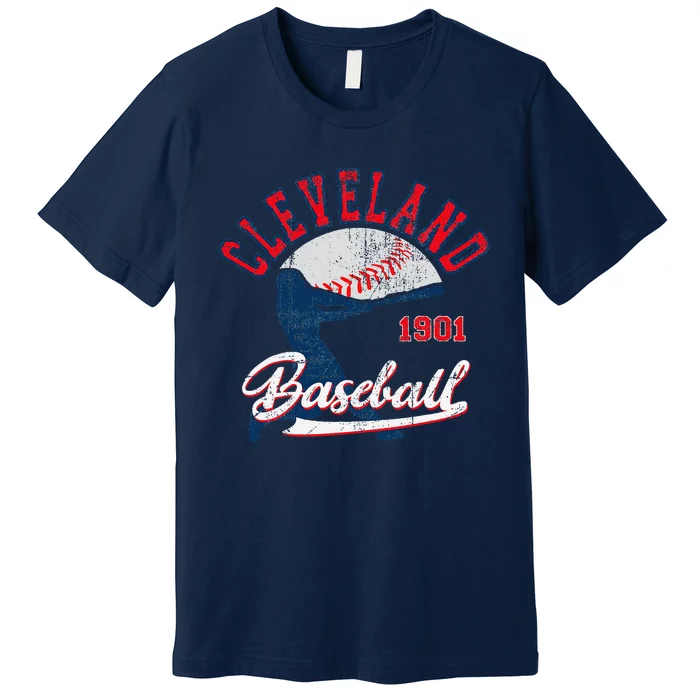 Vintage Batter Game Day Cleveland Baseball Premium T-Shirt