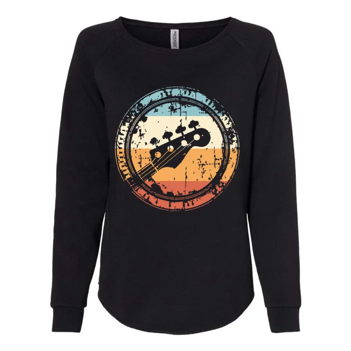 Vintage Bass Guitar Headstock For Bassist And Bass Player Womens California Wash Sweatshirt