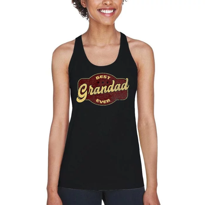 Vintage Best Grandad Ever Women's Racerback Tank