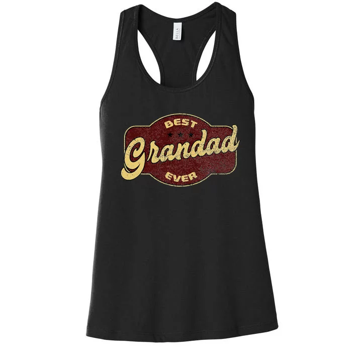 Vintage Best Grandad Ever Women's Racerback Tank