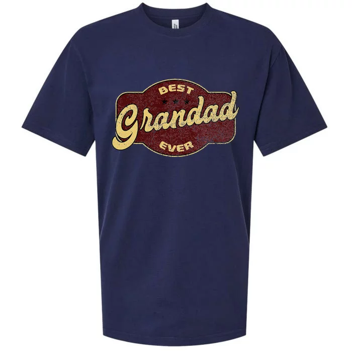 Vintage Best Grandad Ever Sueded Cloud Jersey T-Shirt