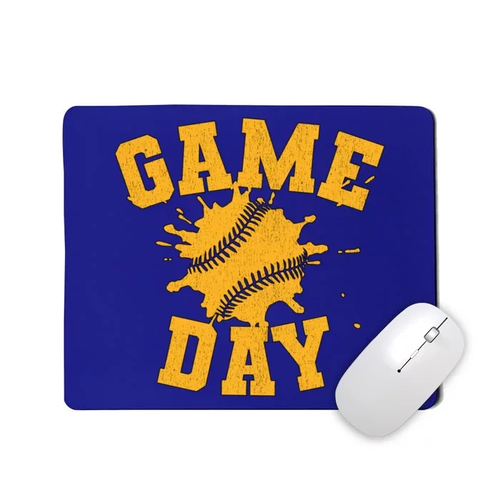 Vintage Baseball Game Day Script Meaningful Gift Mousepad