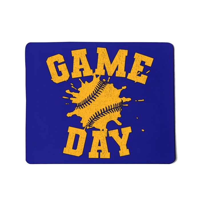 Vintage Baseball Game Day Script Meaningful Gift Mousepad