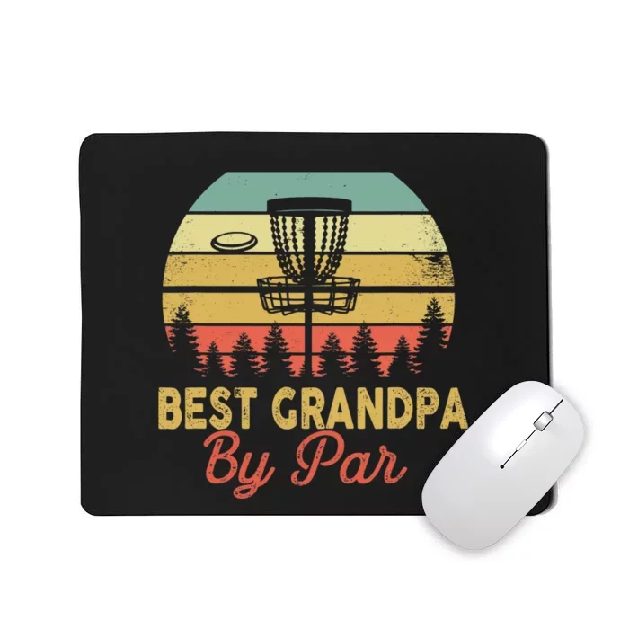 Vintage Best Grandpa By Par Disc Golf Gift Dad Fathers Papa Mousepad