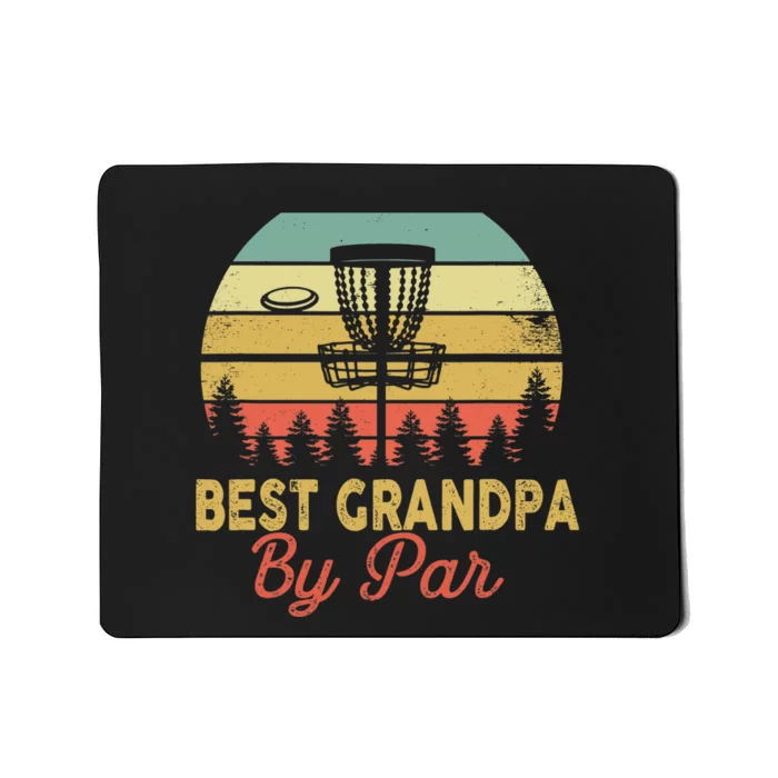 Vintage Best Grandpa By Par Disc Golf Gift Dad Fathers Papa Mousepad