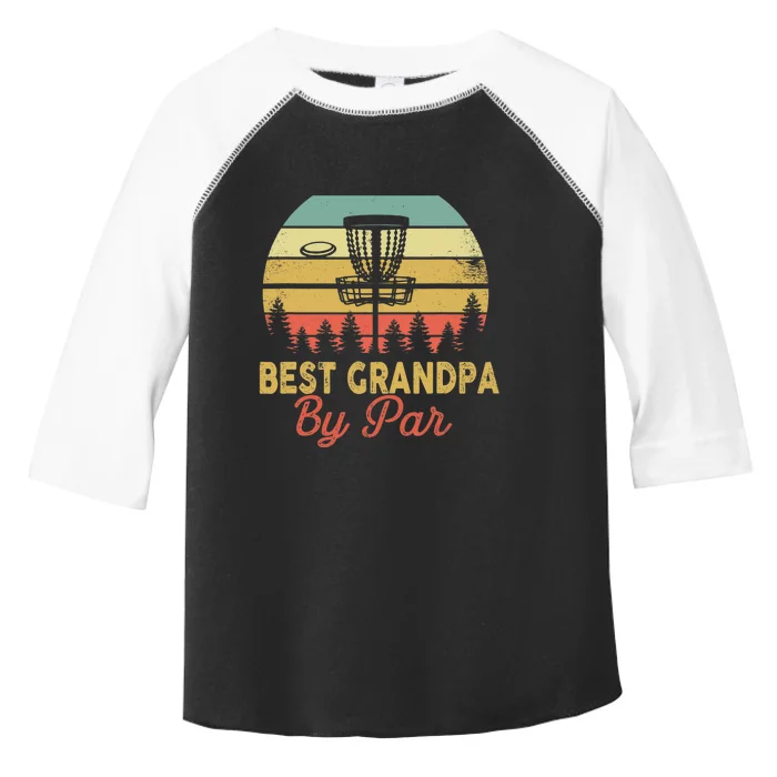 Vintage Best Grandpa By Par Disc Golf Gift Dad Fathers Papa Toddler Fine Jersey T-Shirt