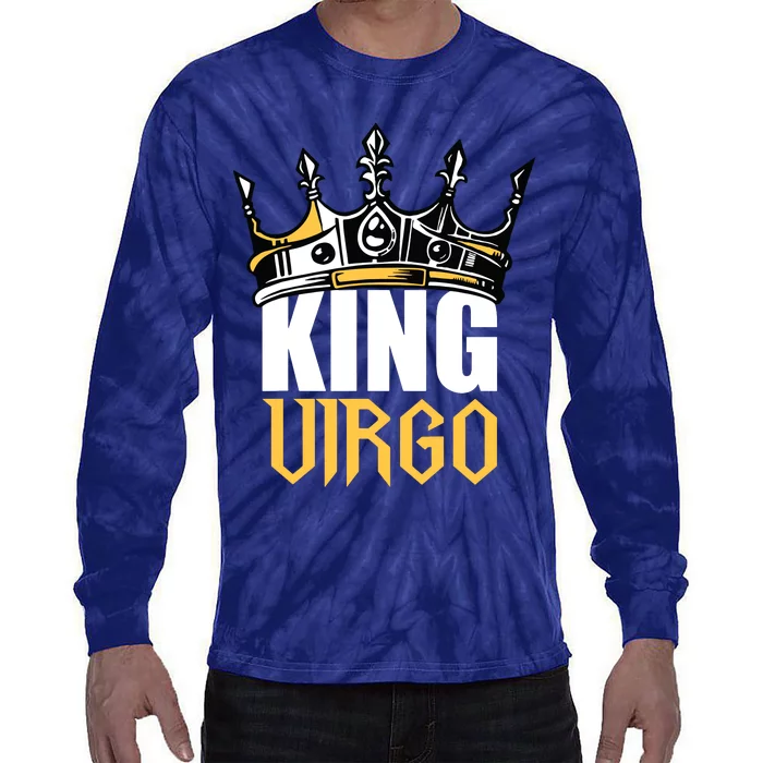 Virgo Birthday Gifts King Virgo Zodiac Tie-Dye Long Sleeve Shirt