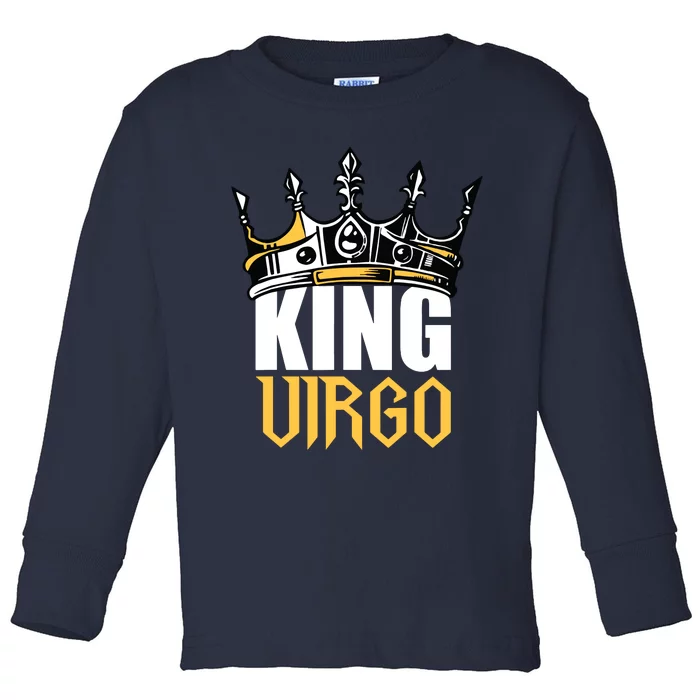 Virgo Birthday Gifts King Virgo Zodiac Toddler Long Sleeve Shirt