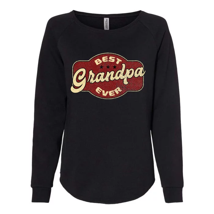 Vintage Best Grandpa Ever Womens California Wash Sweatshirt