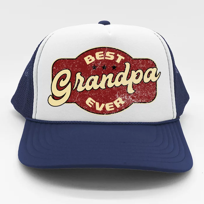 Vintage Best Grandpa Ever Trucker Hat