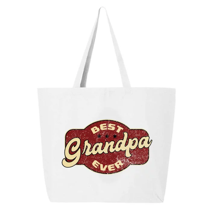 Vintage Best Grandpa Ever 25L Jumbo Tote