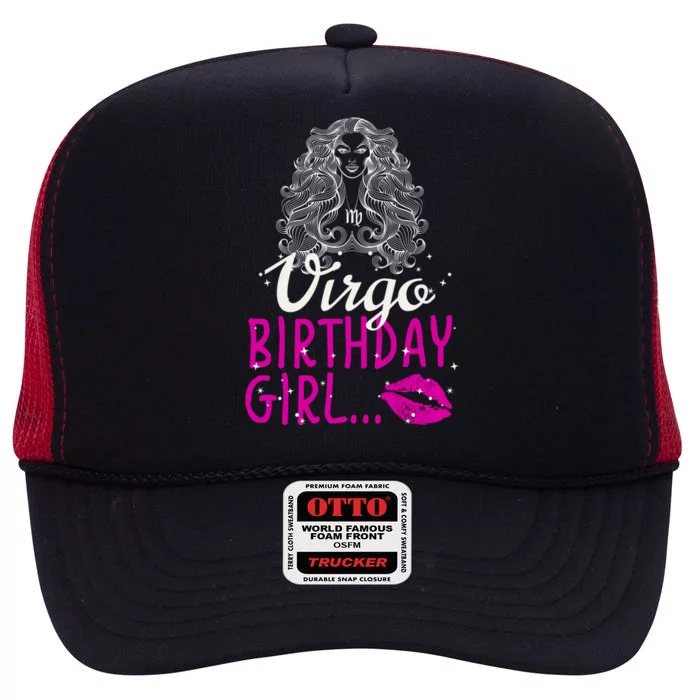 Virgo Birthday Gift High Crown Mesh Trucker Hat