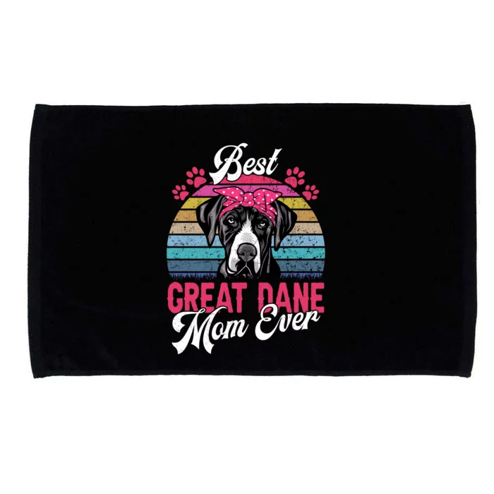 Vintage Best Great Dane Mom Ever Funny Gift Microfiber Hand Towel