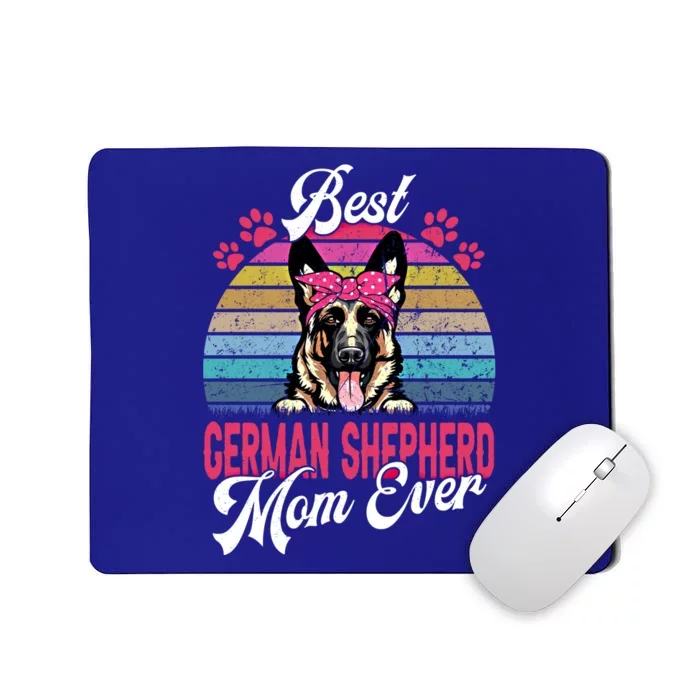 Vintage Best Ger Shepherd Mom Ever Cool Gift Mousepad