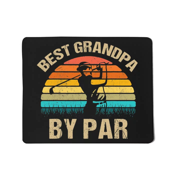 Vintage Best Grandpa By Par Family Golfer Golf Lover Mousepad