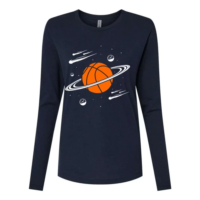 Vintage Basketball Graphic Design Cool Basketball Womens Cotton Relaxed Long Sleeve T-Shirt