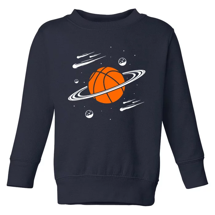 Vintage Basketball Graphic Design Cool Basketball Toddler Sweatshirt