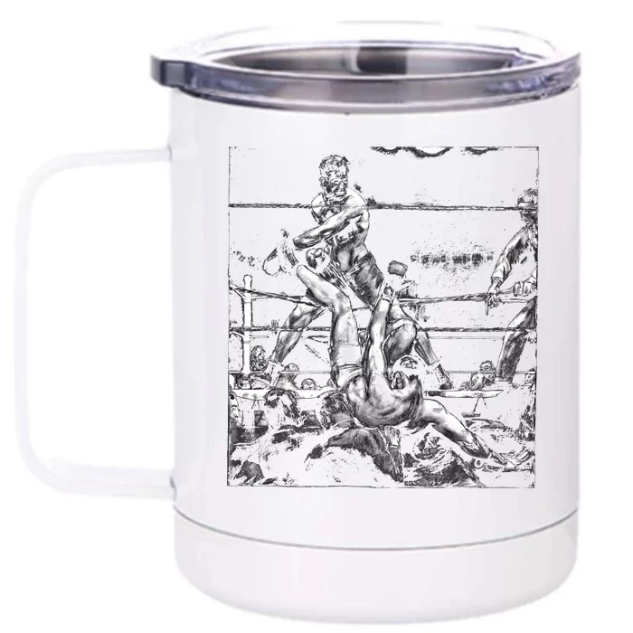 Vintage Boxer Gift Boxing Gloves Boxing Coach Gift Front & Back 12oz Stainless Steel Tumbler Cup